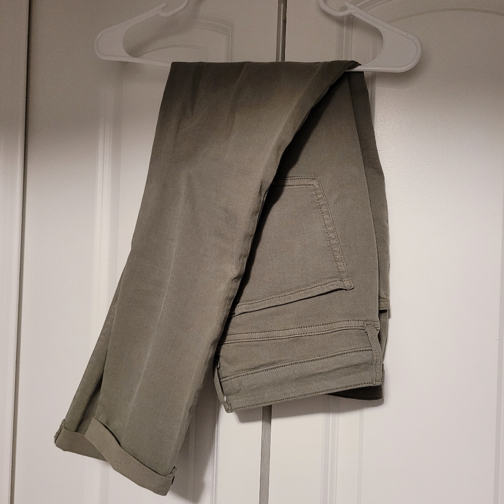 SO Olive Green High Waist Skinny Jeans